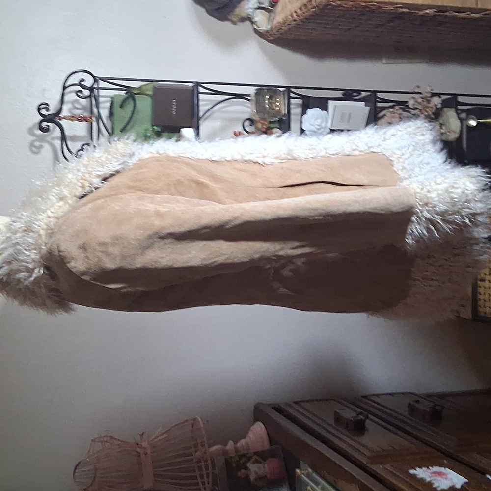 GORGEOUS!! π₯π₯π₯100% Leather/Suede Penny Lane Giacca Coat Size Small - Picture 5 of 13
